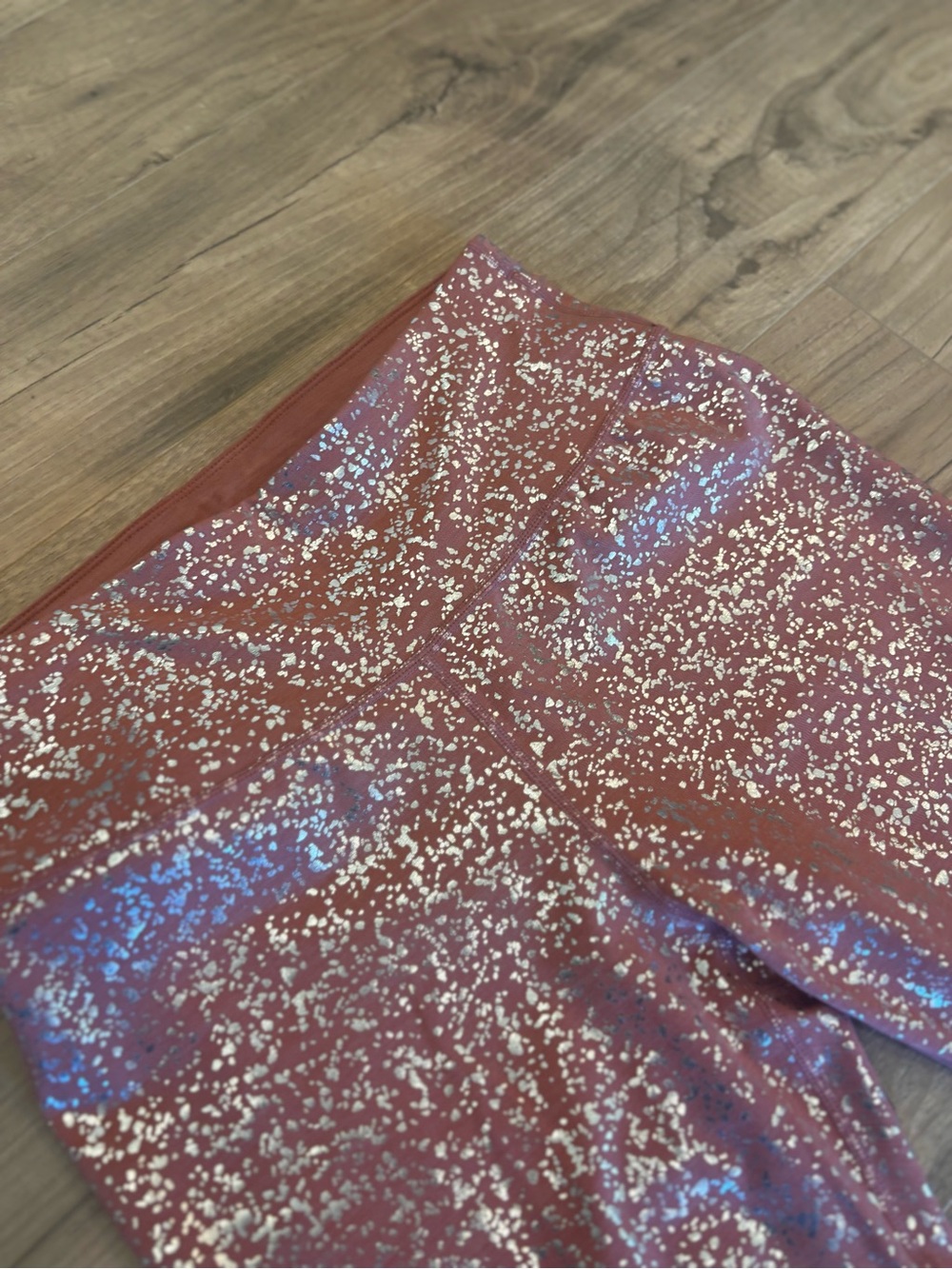 Sweaty Betty All Day Foil 7/8 Leggings Vintage Rose Silver Metallic Size Small - Picture 4 of 7